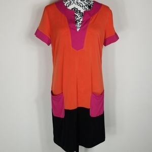Women's Size 10P color block Studio AA shortsleeved Dress